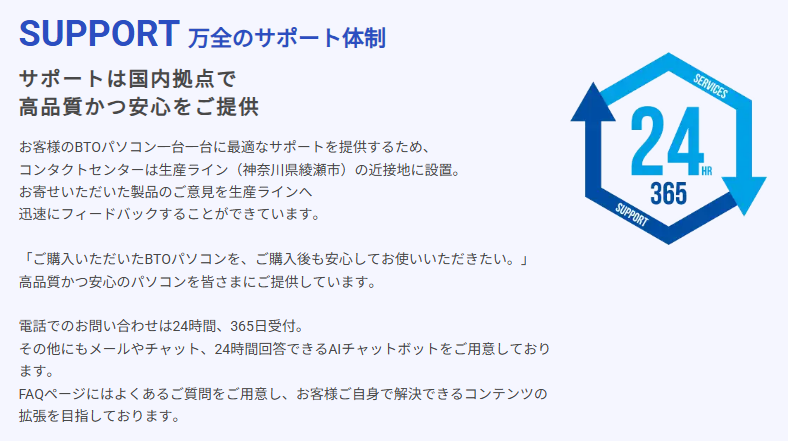 ドスパラ 製造 神奈川県綾瀬市